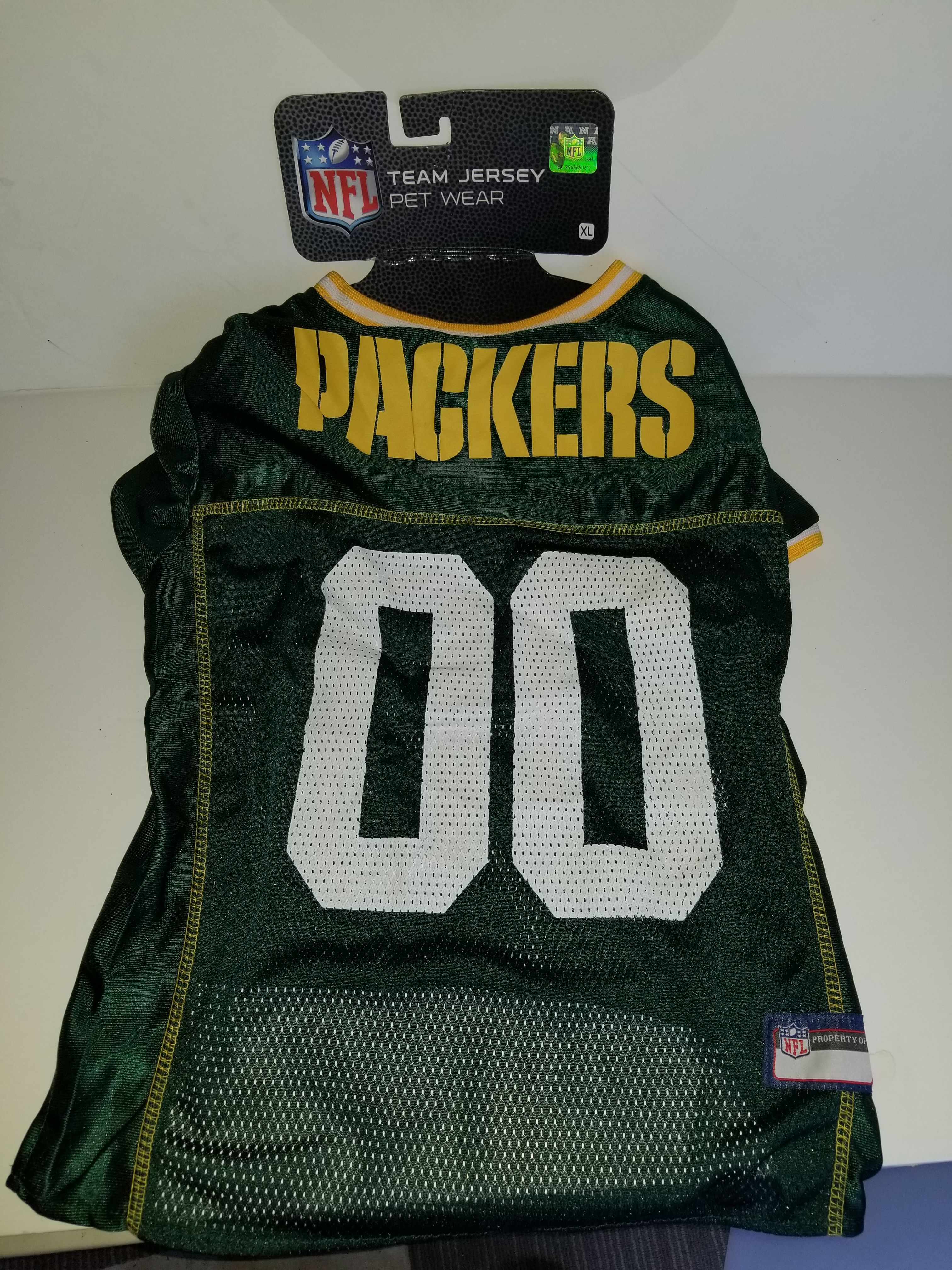 Extra large green bay packers dog Jersey
