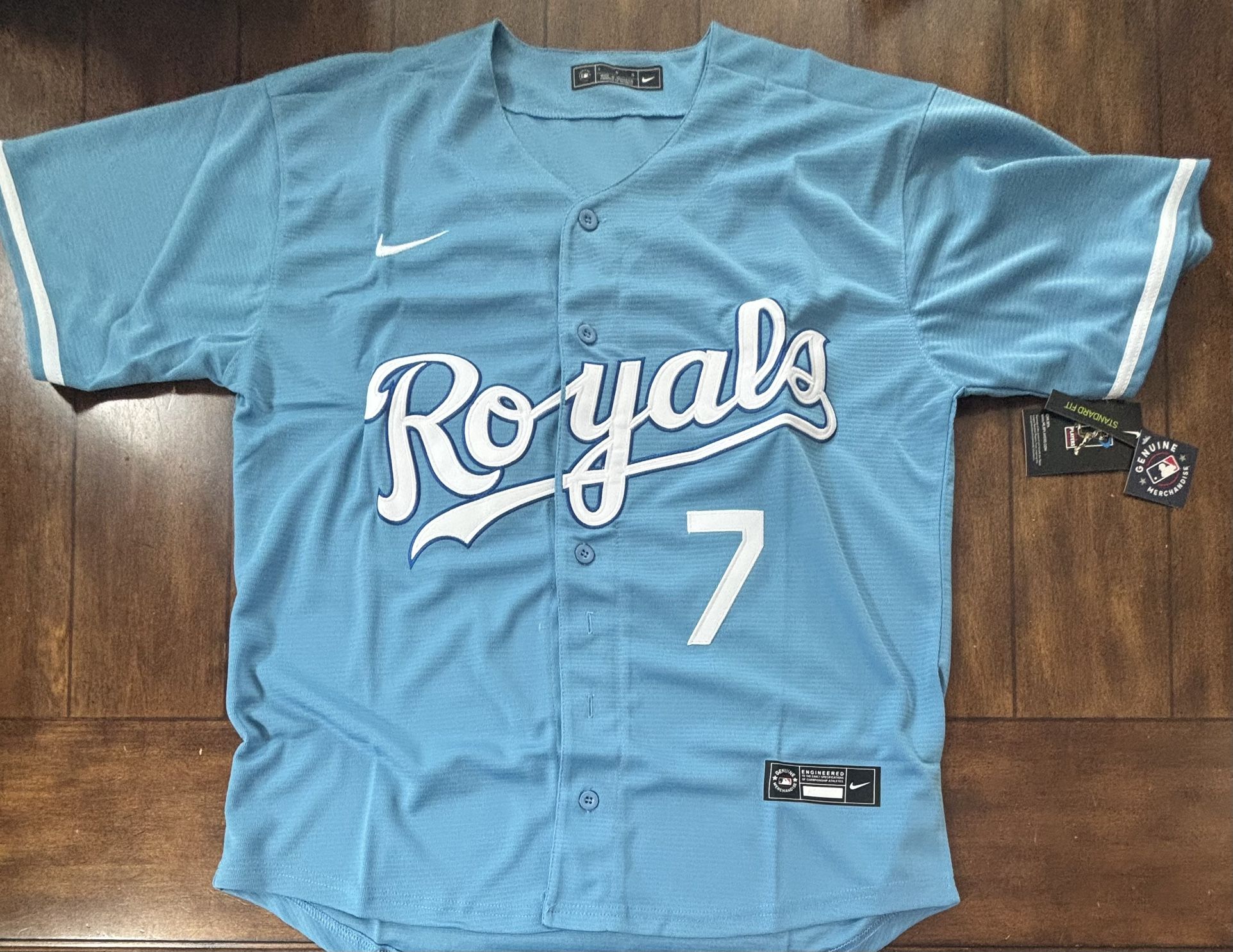 Bobby Witt Jr. #7 Kansas City Royals Alternate Light Blue Jersey Adult Large 