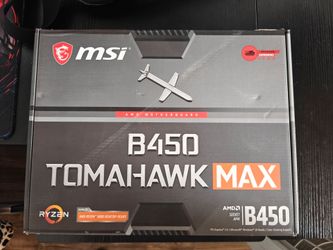 MSI Arsenal Gaming AMD Ryzen 2ND and 3rd Gen AM4 M.2 USB 3 DDR4 DVI HDMI Crossfire ATX Motherboard (B450 Tomahawk MAX II)
 - Used