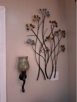 Cuadro y adornos para sala