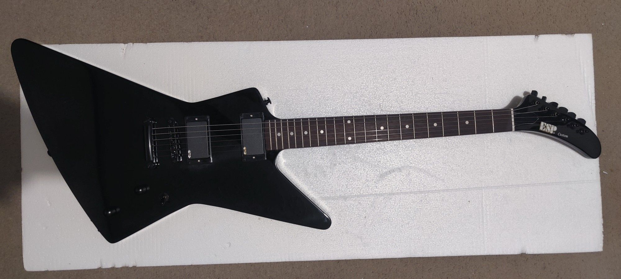 Black Explorer Electric Guitar