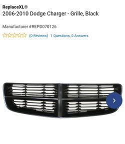 06-10 Dodge Charger Black Grill