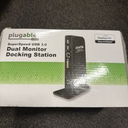 Dual Monitor Docking Station For Laptop Or Desktop Pc
