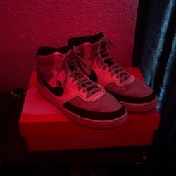 Nike White Black And Gray High Tops