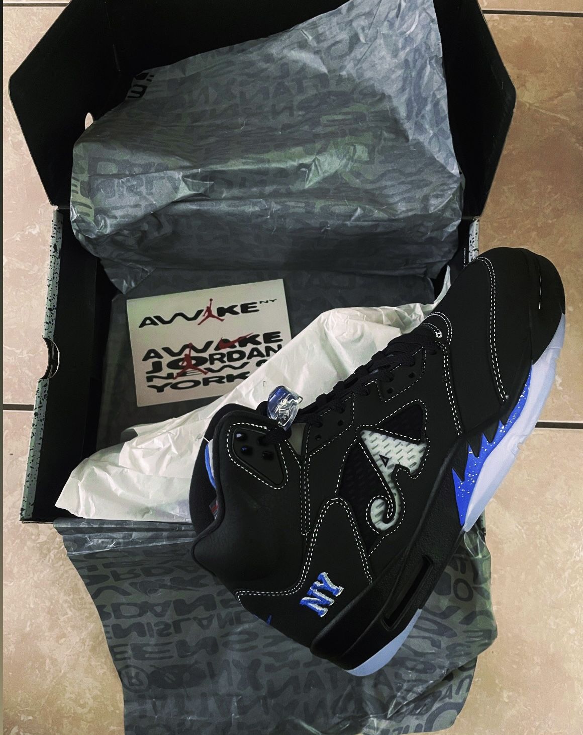 Jordan 5 Retro Awake NY Black Size 11