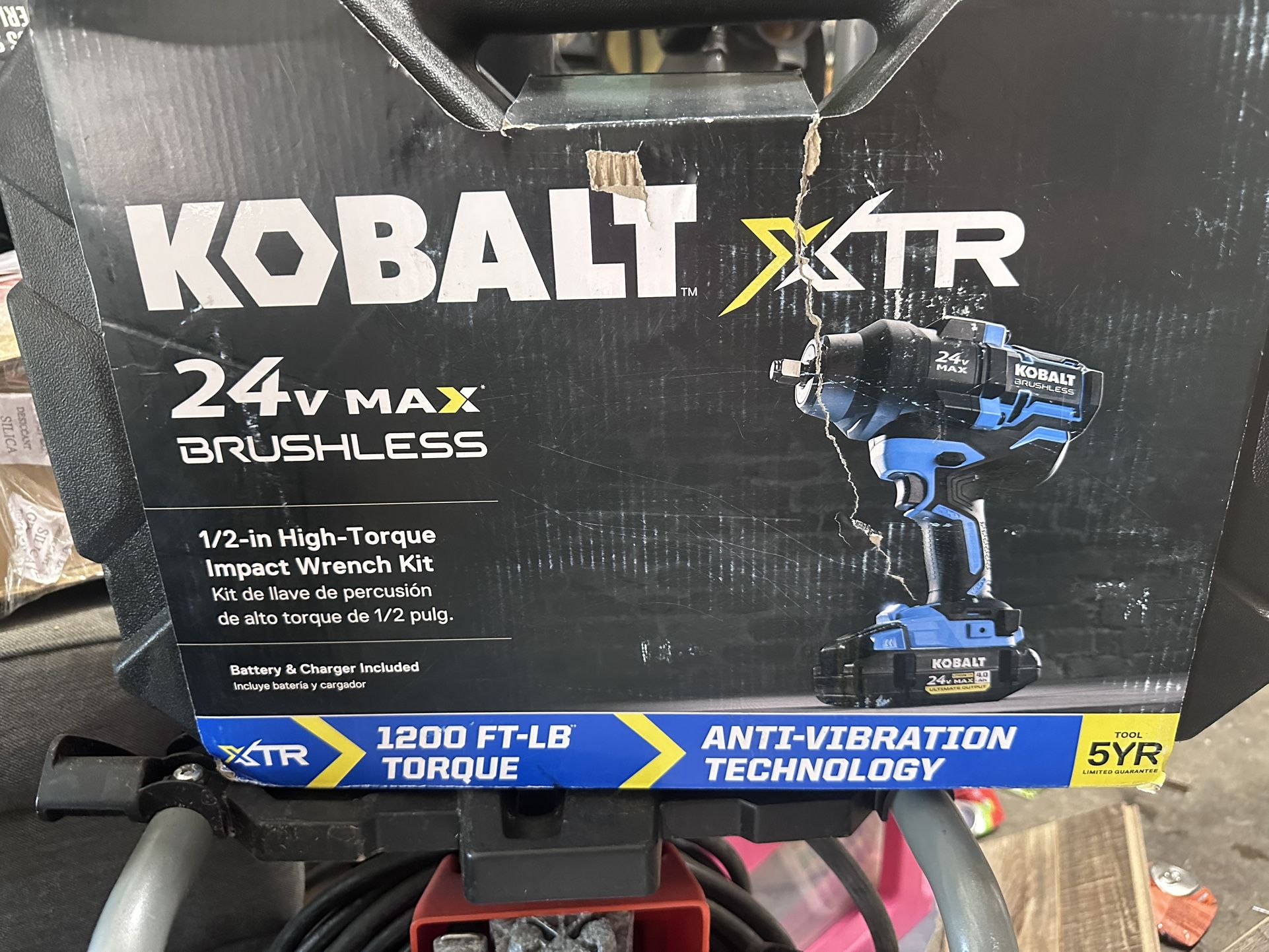 Kobalt XTR 24-Volt Max 1/2-in Drive Cordless Impact Wrench (1-Battery Included)