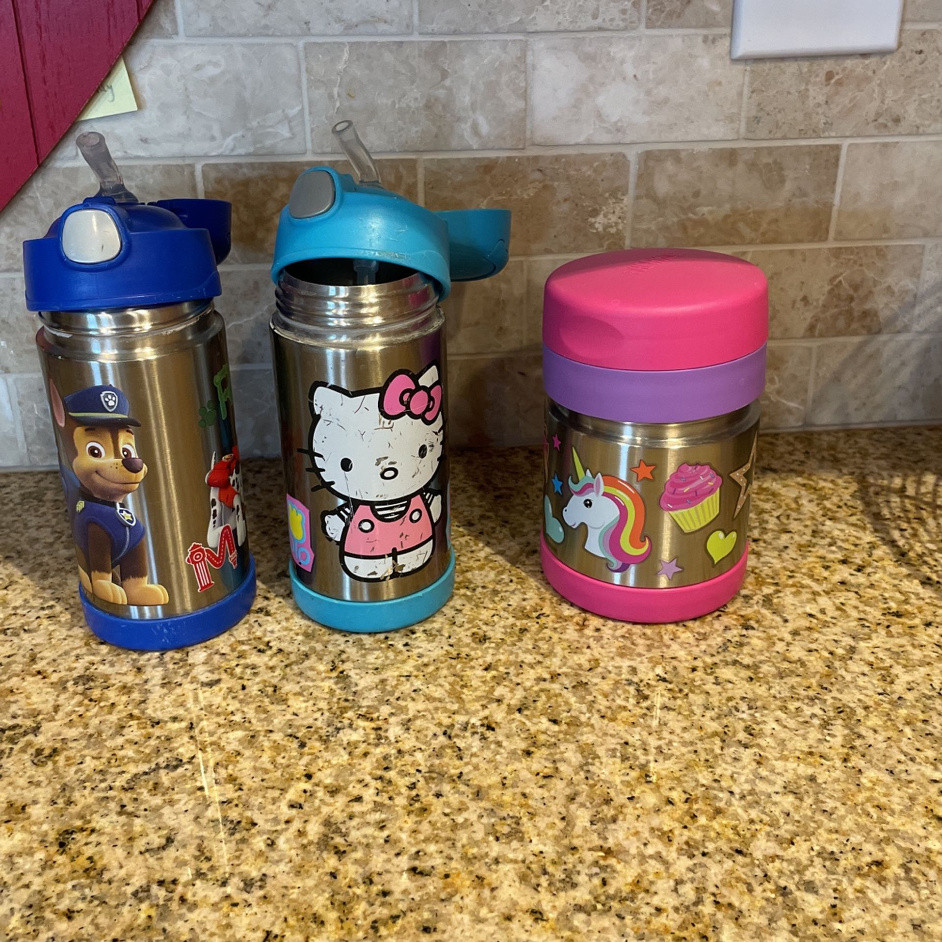 Thermos 10 Oz JoJo Siwa For Hot Food, 12 Oz Paw Patrol & Hello Kitty