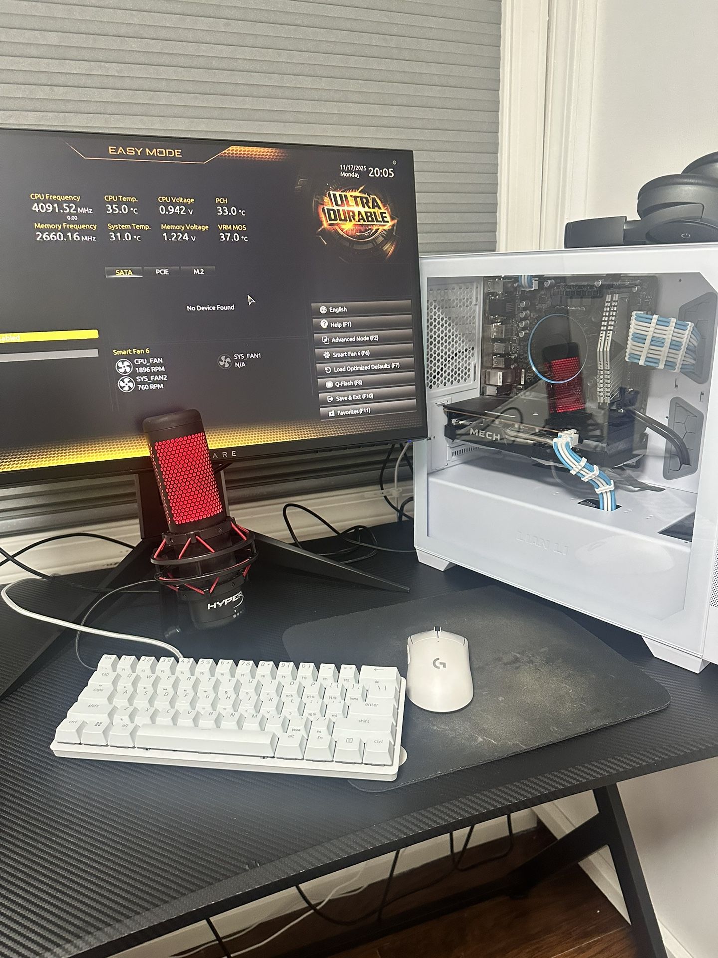 Full Gaming Setup – PC, Monitor, Desk, Chair, Keyboard, Mouse, Mic
