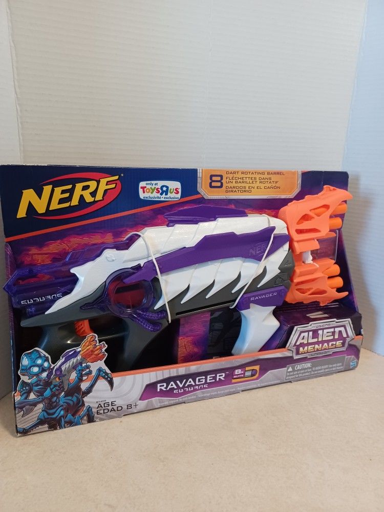 Nerf Alien Menace Ravager Elite Rotating Barrel Blaster