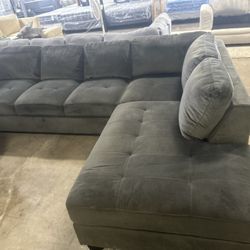GREY SECTIONAL SOFA GOOD CONDITION FREE DELIVERY 🚚 