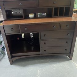 Desk $60  power cord attached  heavy wood