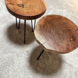 Beautiful live Edge Wood Side Tables / End Tables 