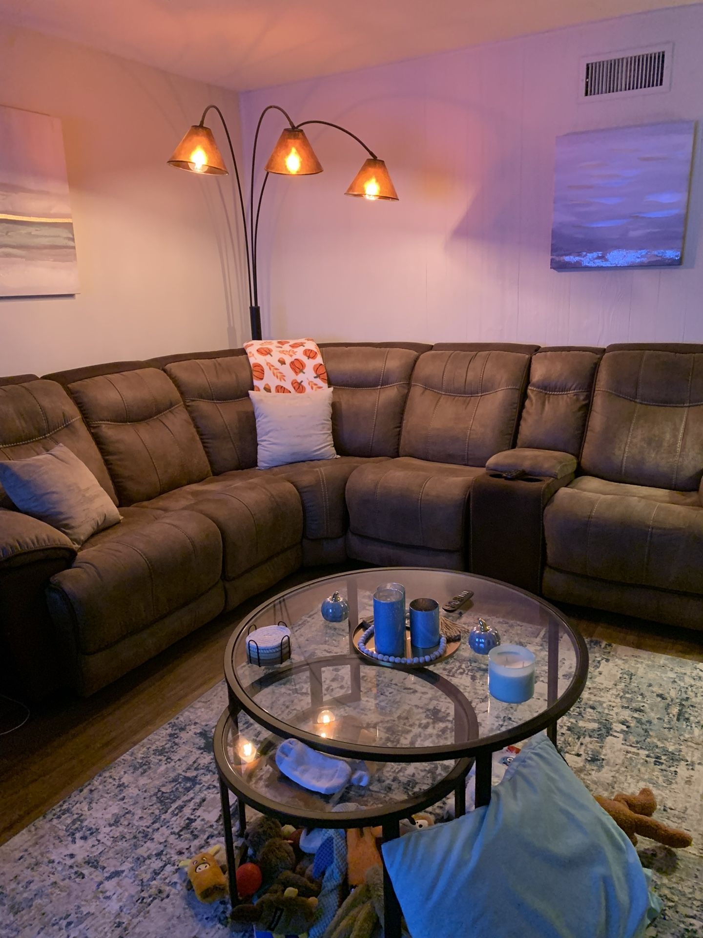 Sectional Couch And Recliner Plus End Table