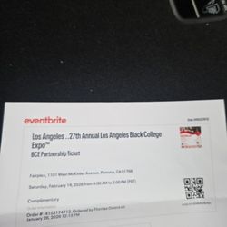 Black college EXPO in Pomona, February, the 14th Saturday.