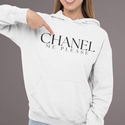 Yes Please ~ Women’s Pink And White Hoodie Sweatshirt 