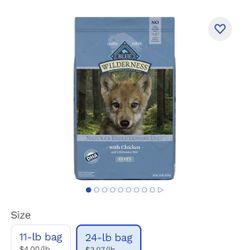 Puppy. Blue Wilderness Chicken And Lifesource Bits