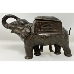 Vintage Cast Iron and Brass Elephant Dispenser