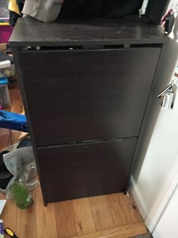 Ikea black shoe cabinet