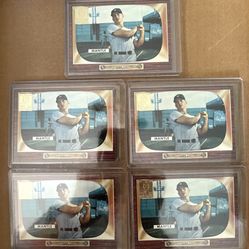 1996-5 Topps Mickey Mantle Commemorative And 3 2007 Topps Mickey Mantles Home run History No.232,268,296
