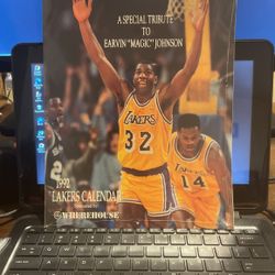Magic Johnson 1992 Lakers Calendar