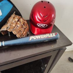 Kids Baseball Bundle 7-8 Yr Old (Bat,Mit,Helmet, Batting Gloves, Bat Bag, Nike Travel Bag)