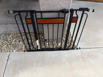 Regalo Black Metal Safety Gate with Extension