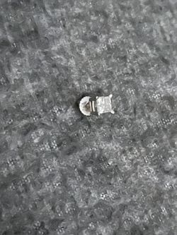 Solid .50 Karat Diamond 14K White Gold Single Earring 