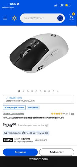 Pro X2 Superstrike Lightspeed Wireless Gaming Mouse