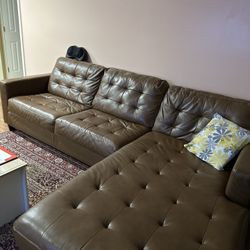 Faux Leather Sofa Moving Sale