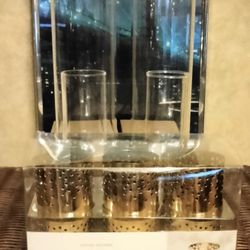 Gold Votive Holders And Glass Centerpieces 