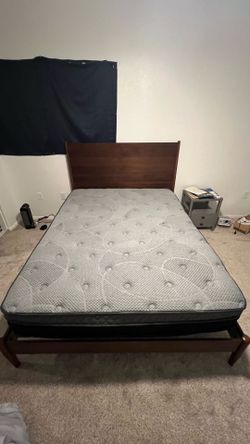 Queen size mattress and bed frame