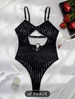 Black Lingerie Sets Size Lg