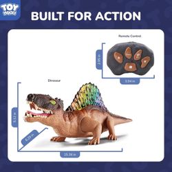 Remote Control Dinosaur Toys for Kids Light Up & Realistic Roaring Sound, Electronic Dimetrodon Dinosaur Toys, Dinosaur Robot Toy for Kids, Boy Toys f