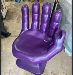 Purple Giant Hand Shape Chair