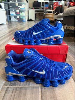 Men's Nike Shox TL Shoes - Hyper Royal Blue Metallic Silver -  Size 11