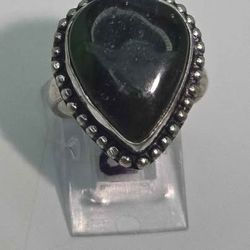 Natural Labradorite Sterling Silver Ring Size 6