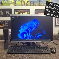 Dell i7 Desktop Computer With Monitor Keyboard And Mouse Included