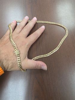 14K cuban link gold chain