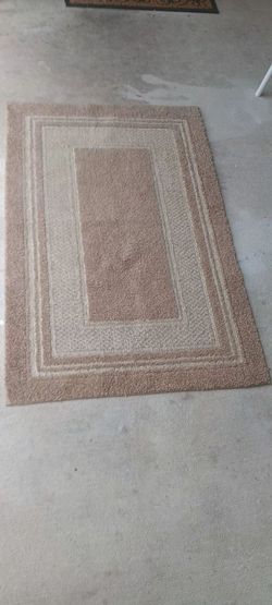 Beige Multi Border Washable Tufted Accent Rug Approx 20x30