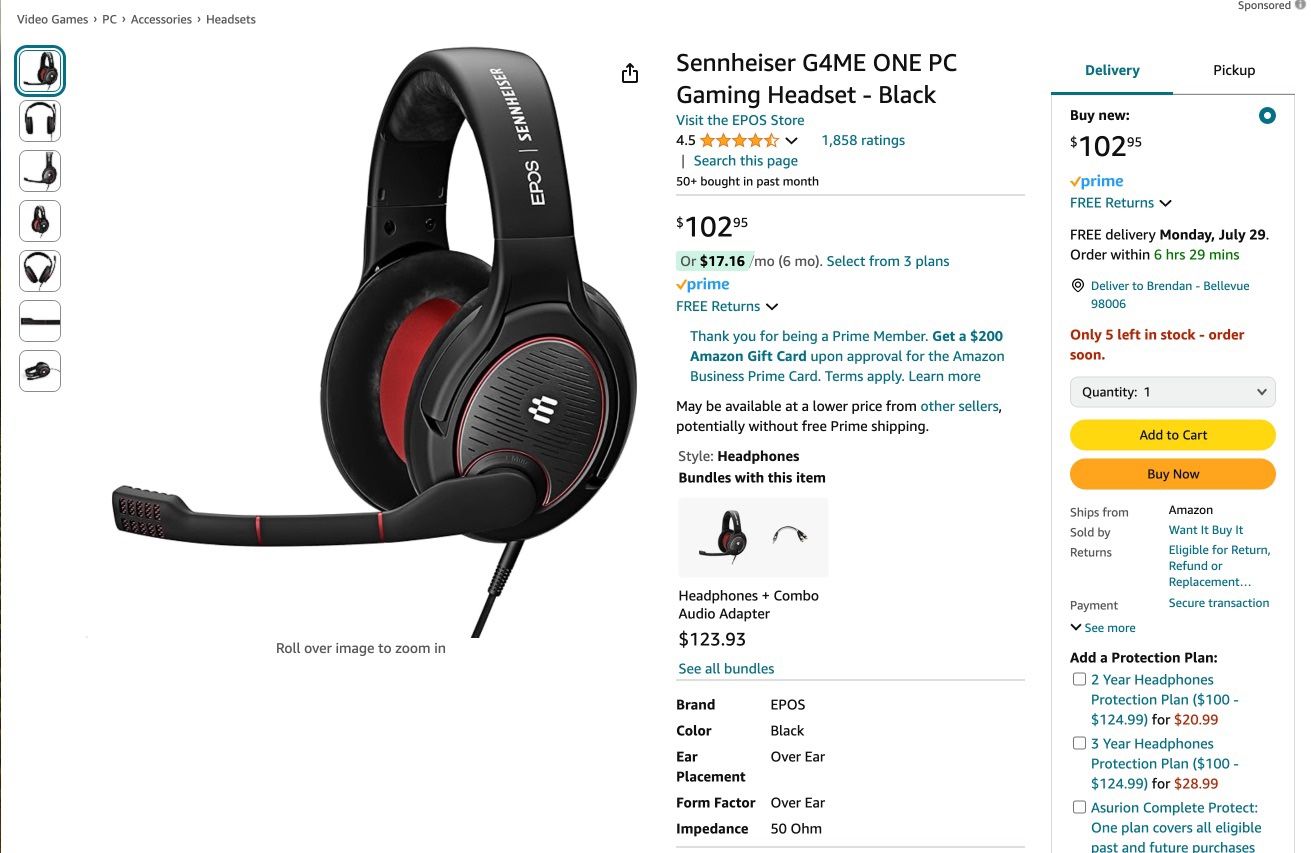 Sennheiser Gaming Headset - NEW!