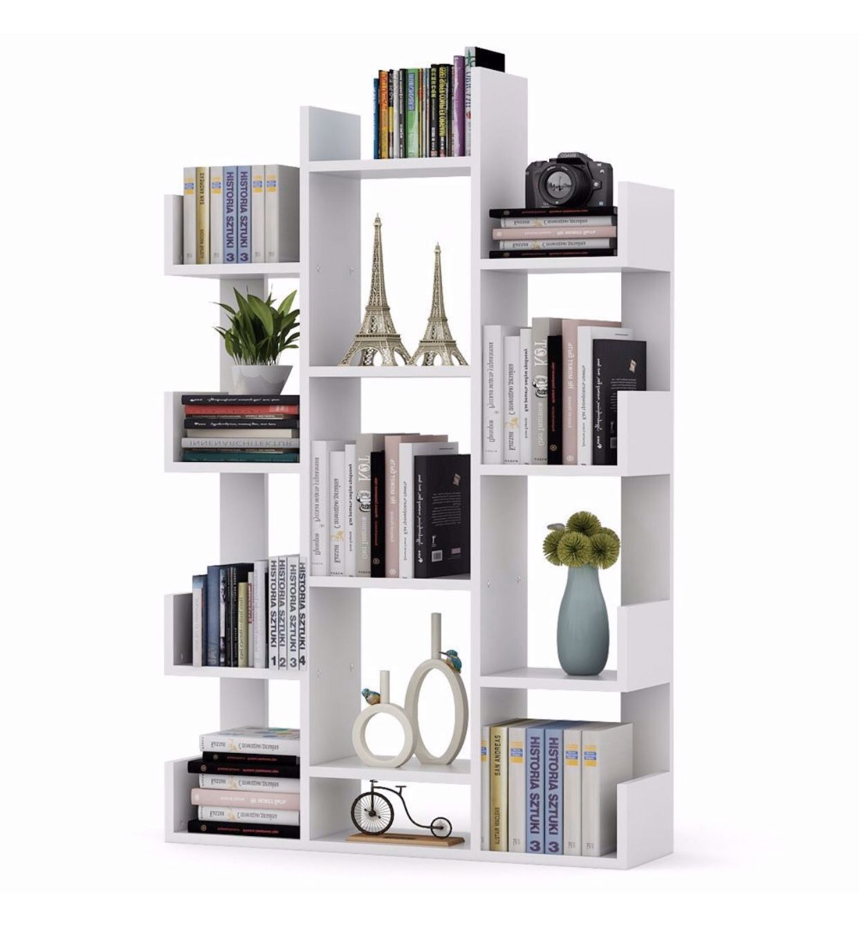 Tribesigns Modern Tree Shaped 12-Shelf bookcase