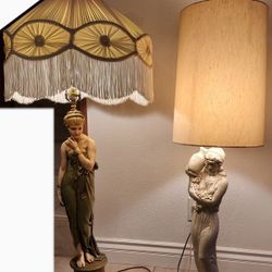 ANTIQUE GREEK WOMAN LAMP 