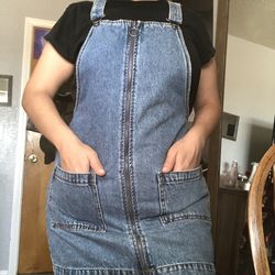 Jean overall dress 