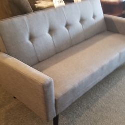 Brand New 79" x 44" Gray Linen Sofa Futon
