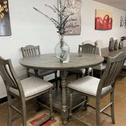 5pc Round Counter Height Dining Table 