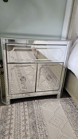 Mirrored Nightstand set of 2