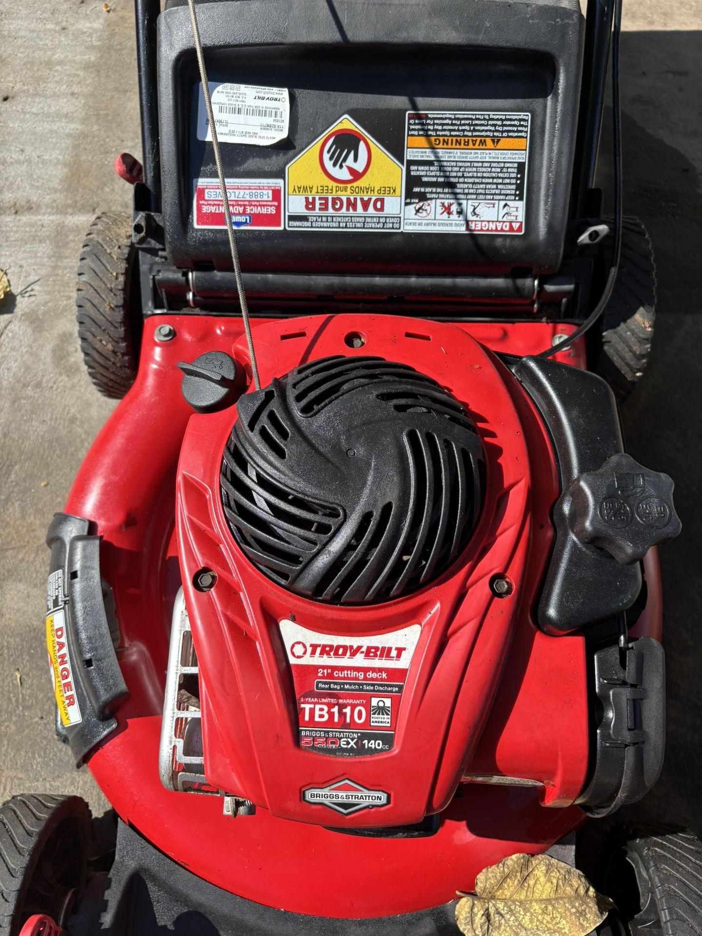 Troy Built Push Mower Runs Great 