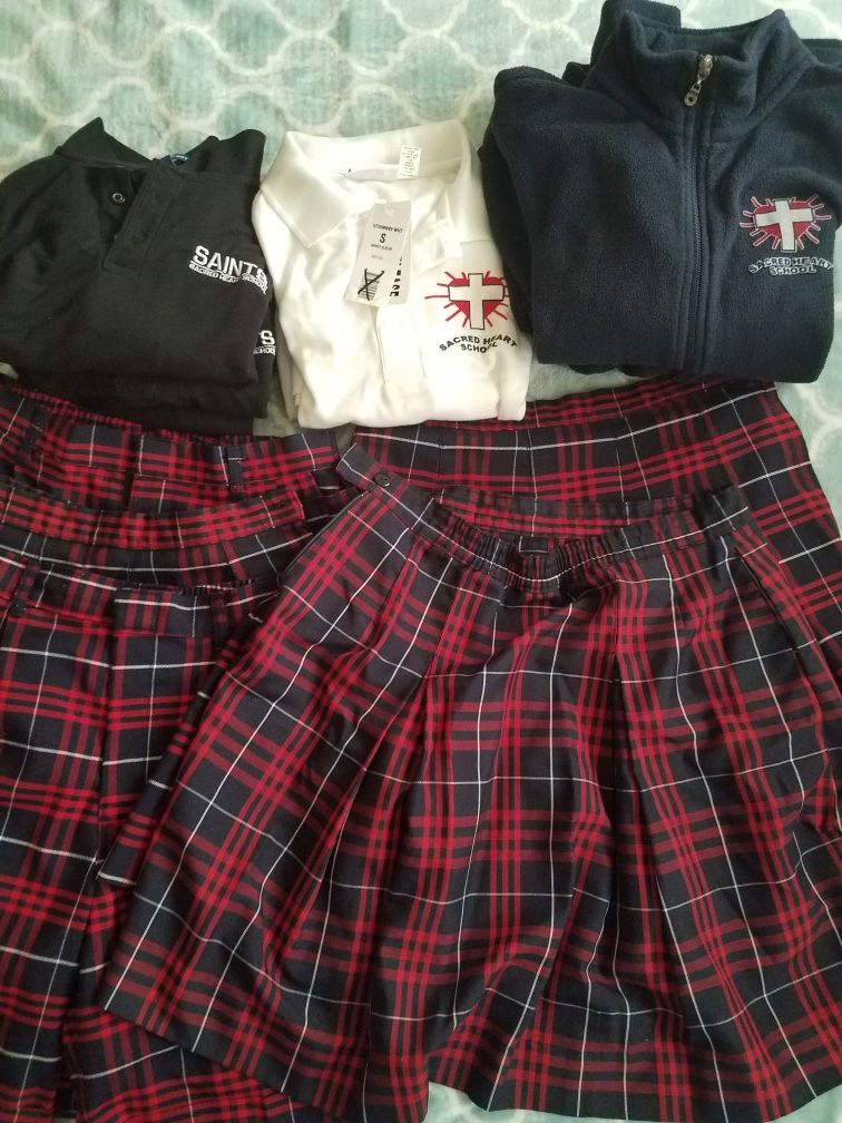 Salinas Sacred heart school uniform -$10 new polo shirt- $5.00 semi used per item
