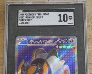 2024 Pokémon Cyber Judge 087 IRON BOULDER EX  Super Rare Holo JP  10 SGC. F(contact info removed)4.