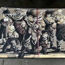 Vintage Dragon Ball Z Fabric Banner Poster 1999 30x41 Tapestry